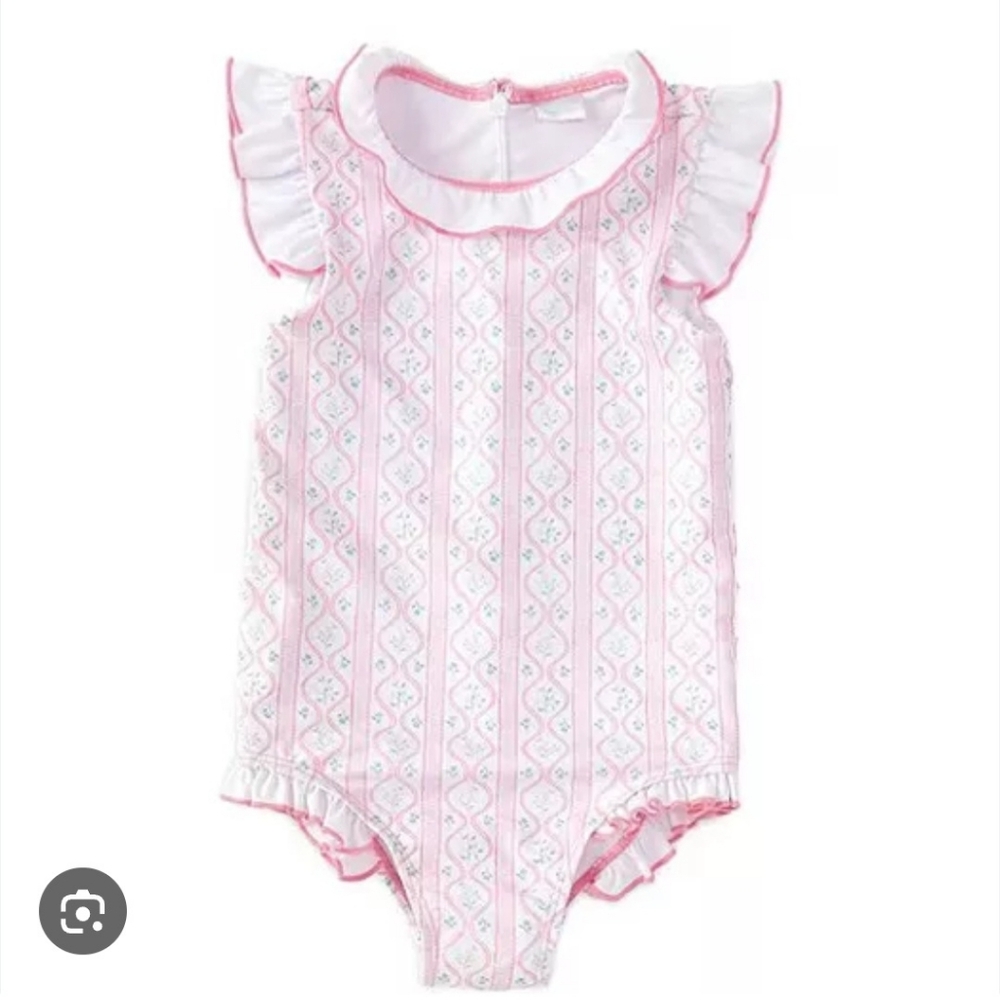 Edgehill Collectionx Sun Flower Children Little Girls 2T-6X  One Piece Swimsuit